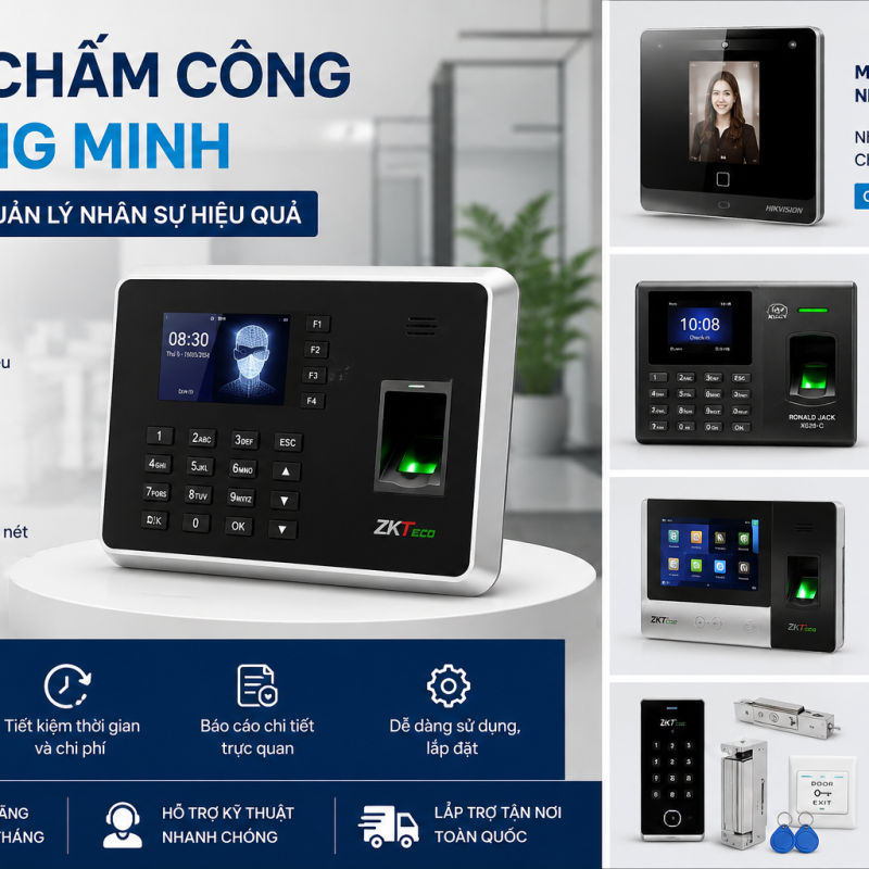Máy chấm công: Giải pháp hiệu quả cho quản lý chấm công nhân viên