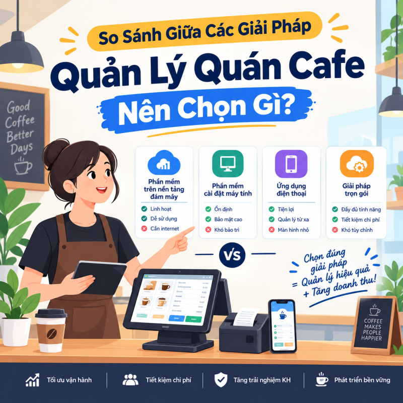So Sánh Giữa Các Giải Pháp Quản Lý Quán Cafe: Nên Chọn Gì?