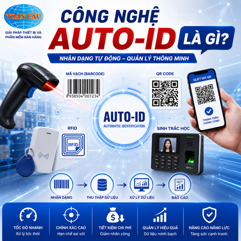Công nghệ Auto-ID là gì? Giải pháp nhận dạng tự động trong thời đại số