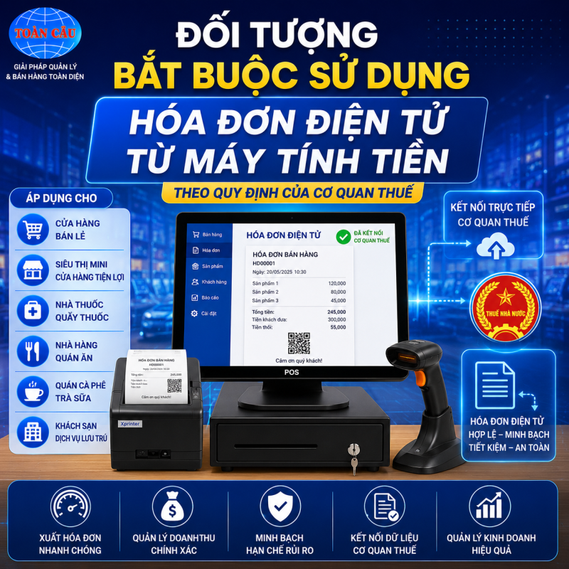 Những đối tượng bắt buộc sử dụng hóa đơn điện tử từ máy tính tiền năm 2026