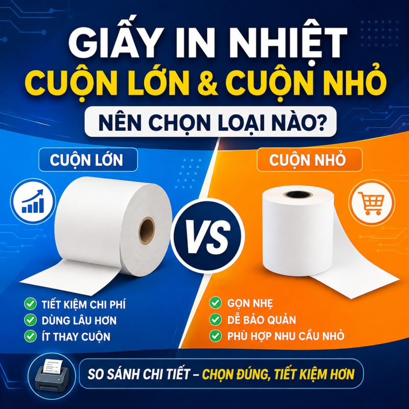 Giấy In Nhiệt Cuộn Lớn Và Cuộn Nhỏ – Nên Chọn Loại Nào?