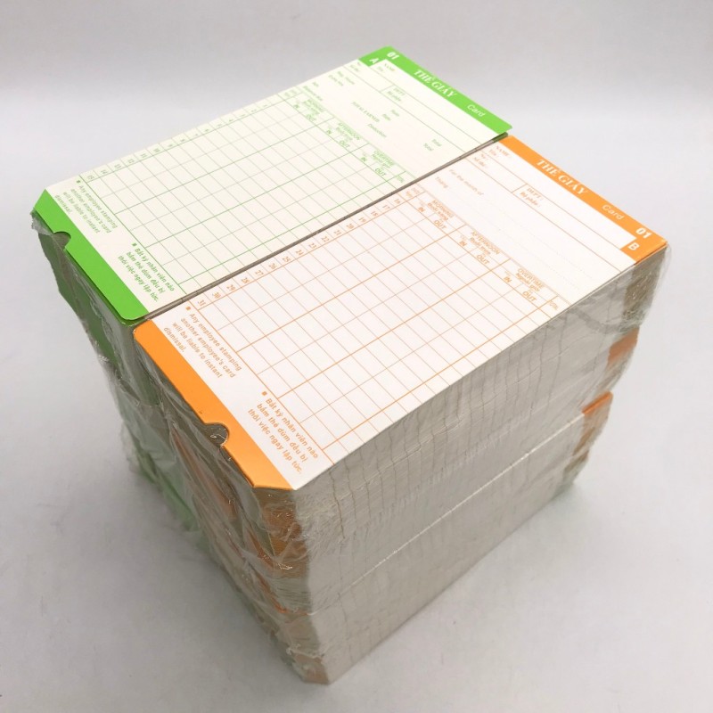 Thẻ Giấy Chấm Công In Kim – Hàng Việt Nam