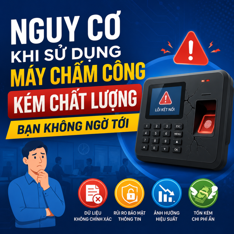 Nguy Cơ Khi Sử Dụng Máy Chấm Công Kém Chất Lượng Bạn Không Ngờ Tới