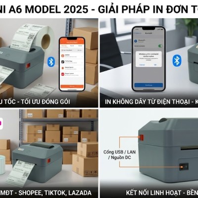 Máy in đơn hàng GPOS Mini A6 Model 2025