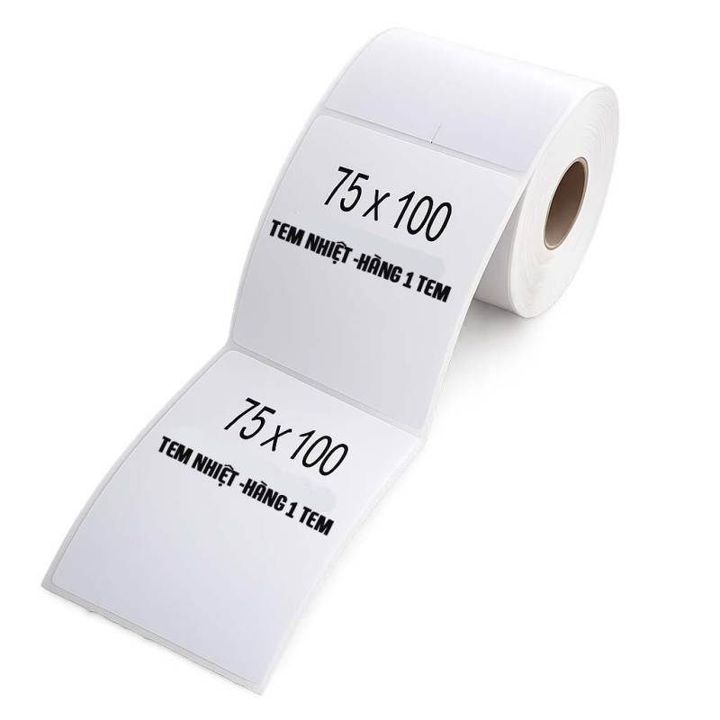 Giấy in nhiệt tự dính A7 [75x100mm] 50m