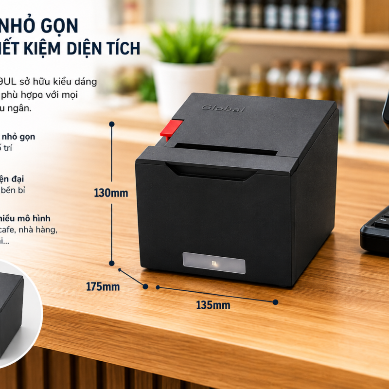 Máy In Bill Global GL-POS179UL Chính Hãng | Máy In Hóa Đơn Nhiệt 80mm USB + LAN Giá Tốt