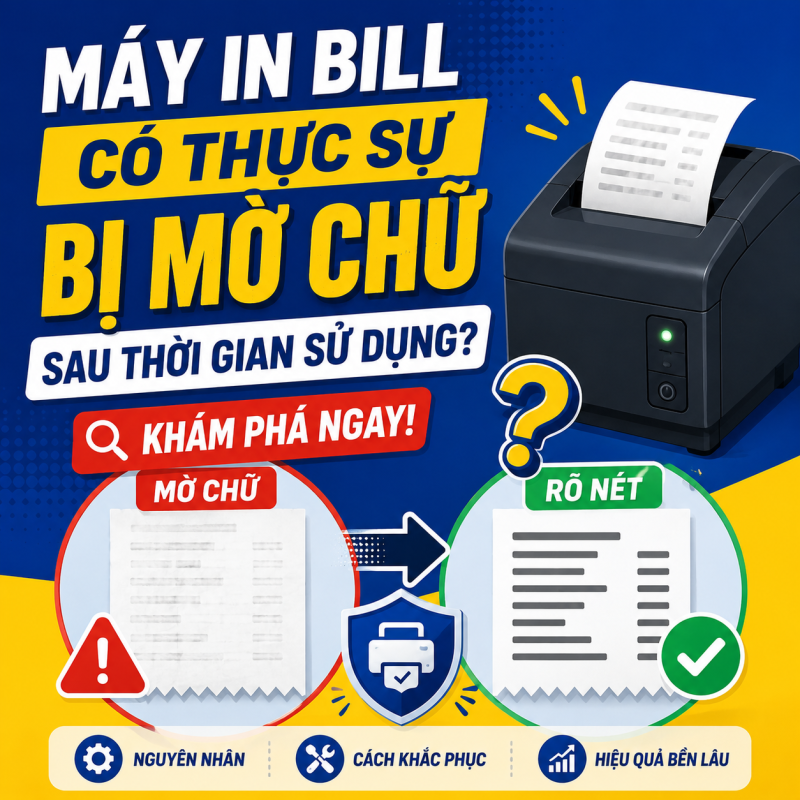 Máy In Bill Có Bị Mờ Chữ Sau Một Thời Gian Sử Dụng Không?