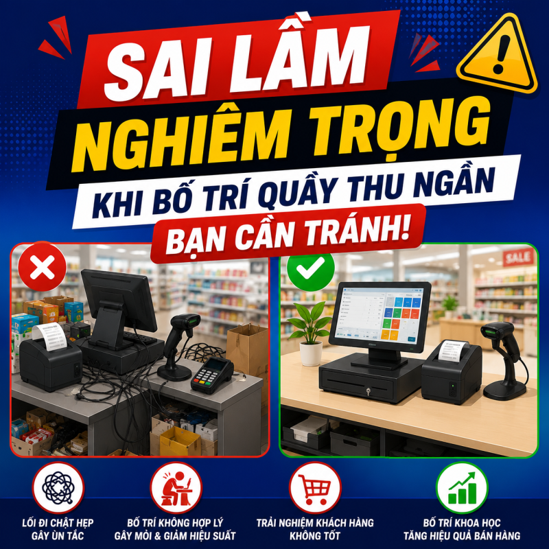 Sai Lầm Nghiêm Trọng Khi Bố Trí Quầy Thu Ngân Bạn Cần Tránh