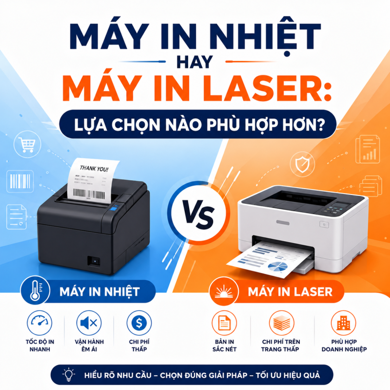 Máy In Nhiệt Hay Máy In Laser: Lựa Chọn Nào Phù Hợp Hơn?