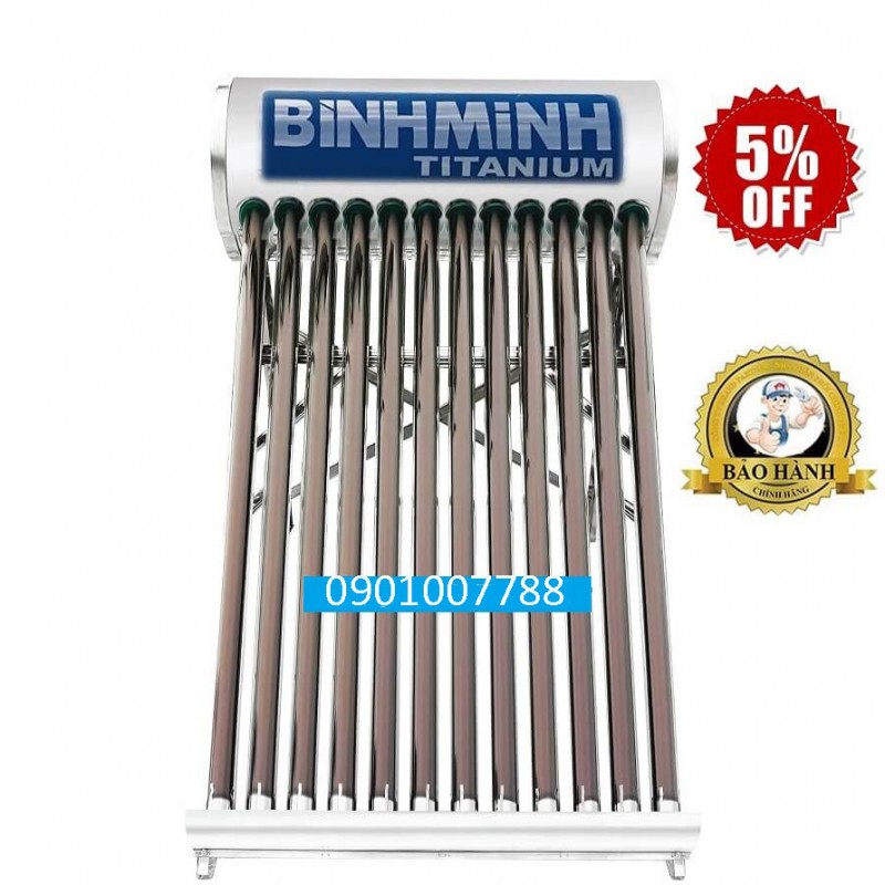 Máy nước nóng năng lượng mặt trời Bình Minh TITANIUM 130L