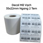 Giấy Decal Nhiệt 35x22mm 2 tem in tem Mã Vạch