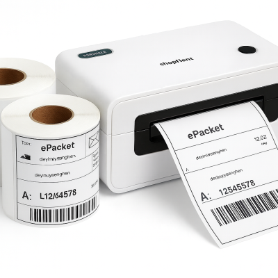 Decal giấy in mã vạch nhiệt A6 100x150mm 350 Tem/Cuộn