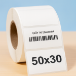 Giấy in tem nhãn 50x30mm loại 30m