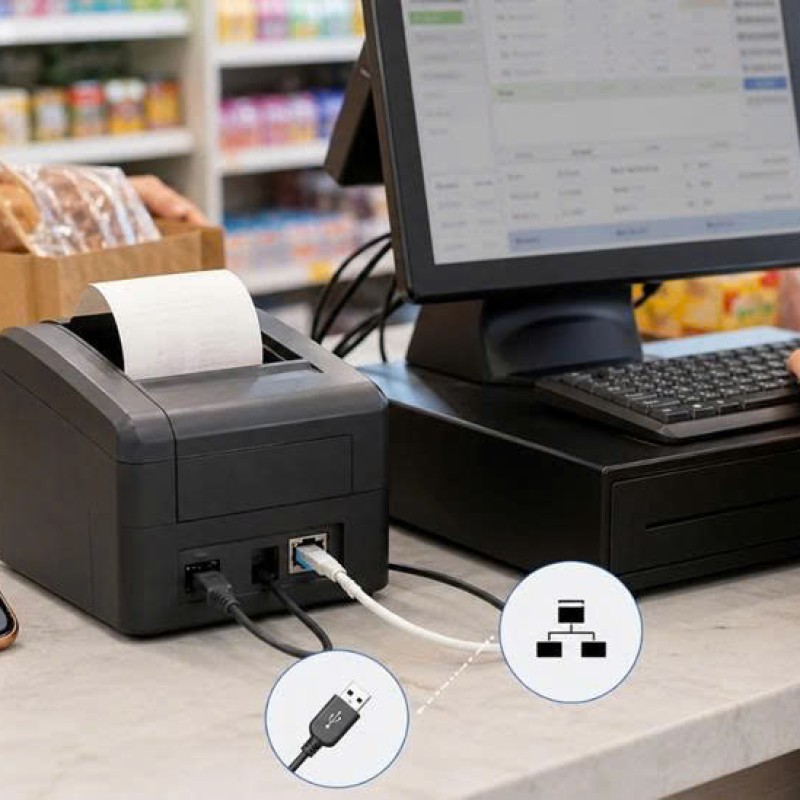 Máy In Bill Kết Nối USB, LAN, Bluetooth Khác Nhau Như Thế Nào? Cách Chọn Cho Cửa Hàng