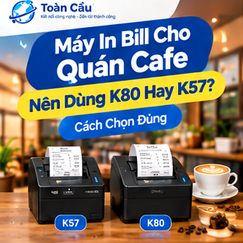Máy In Bill Cho Quán Cafe Nên Dùng K80 Hay K57? Cách Chọn Đúng