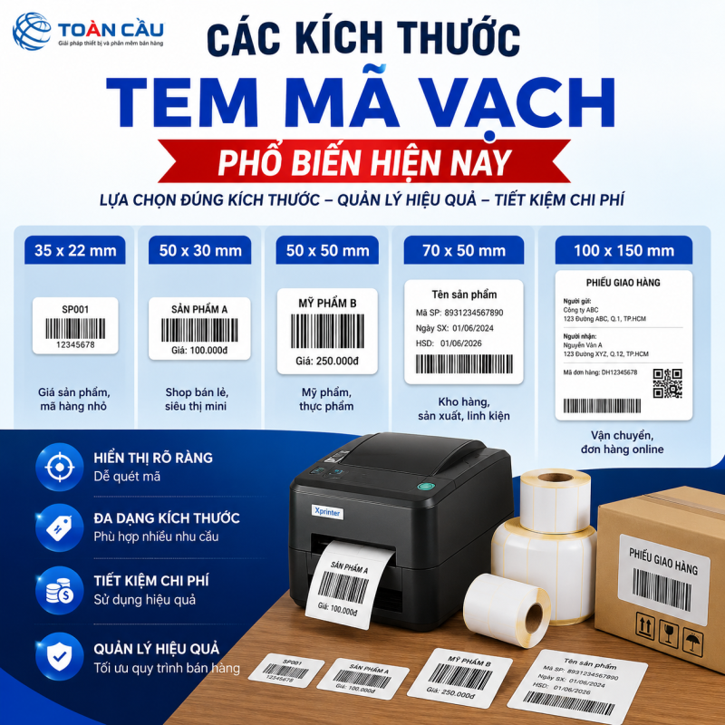 Các kích thước tem mã vạch phổ biến hiện nay và cách lựa chọn phù hợp