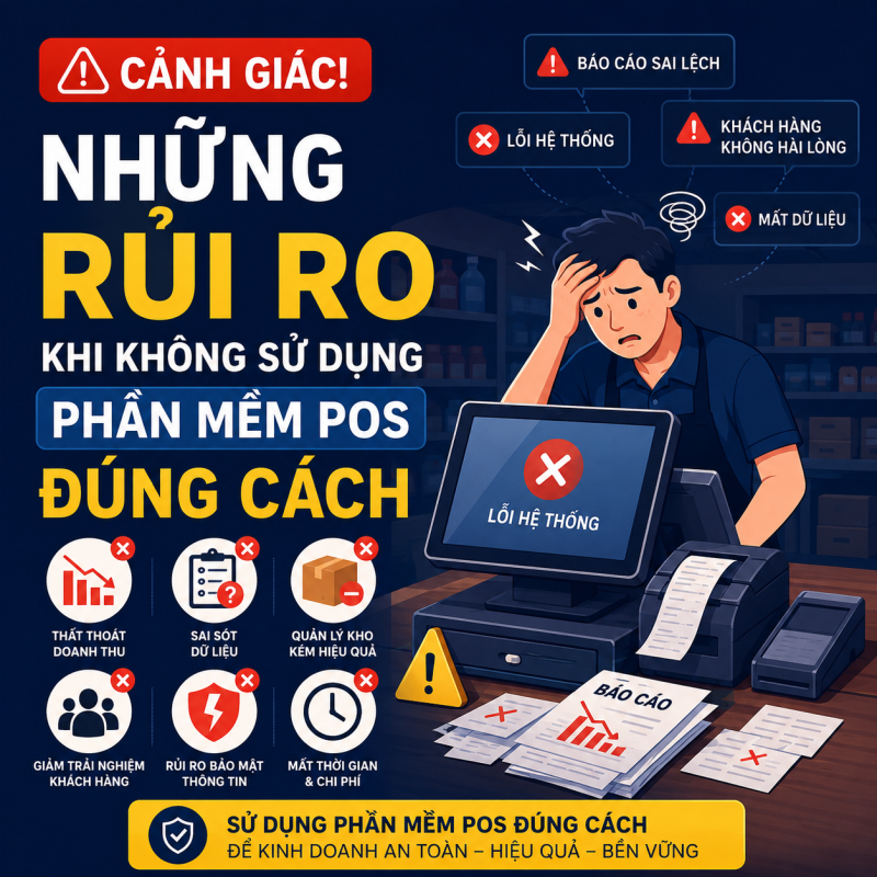 Cảnh Giác! Những Rủi Ro Khi Không Sử Dụng Phần Mềm POS Đúng Cách