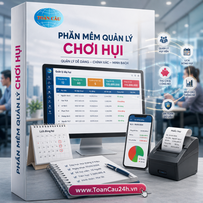 Phần Mềm Hụi – Giải Pháp Quản Lý Dây Hụi Hiện Đại, Chính Xác Và An Toàn