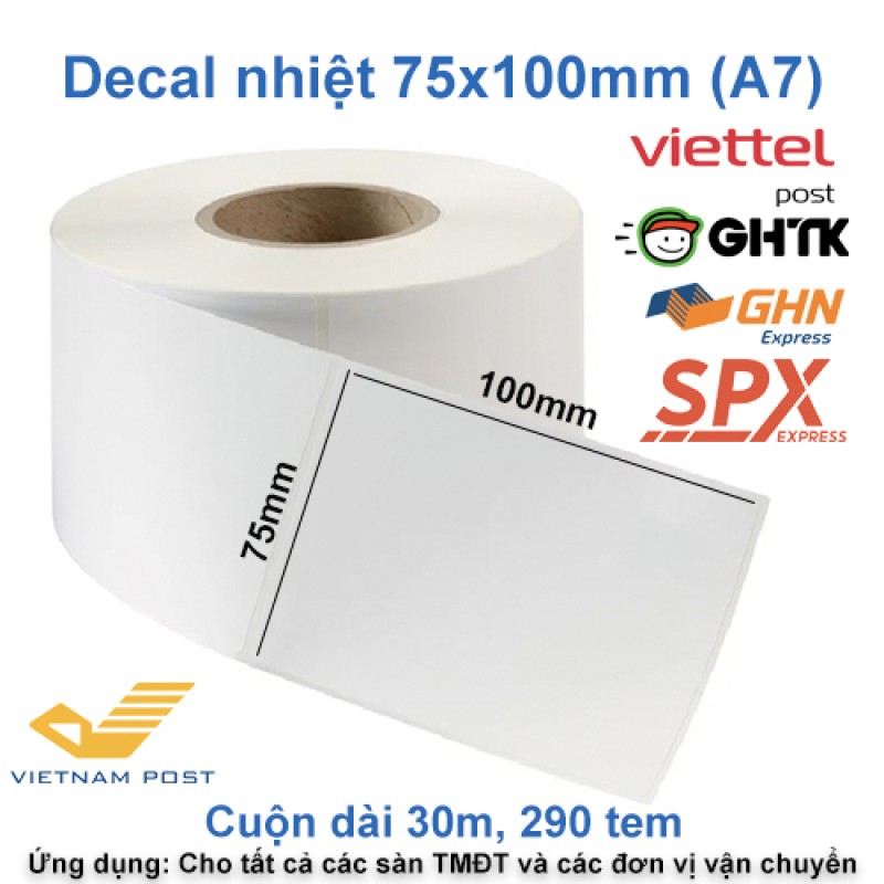 Giấy In Nhiệt- Decal Nhiệt GLOBAL PAPER A7