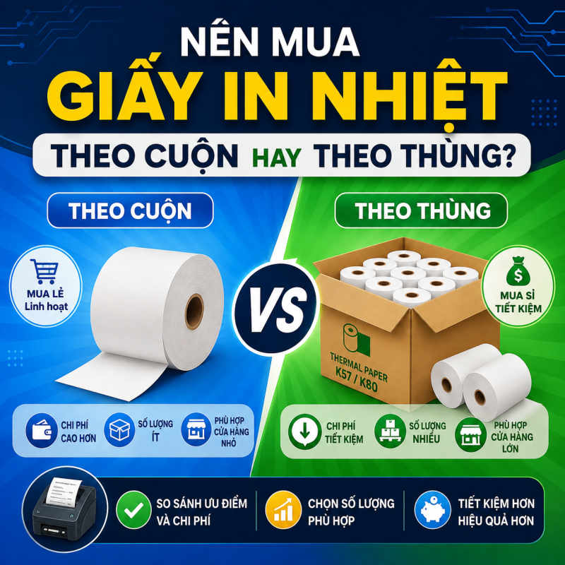 Nên Mua Giấy In Nhiệt Theo Cuộn Hay Theo Thùng?