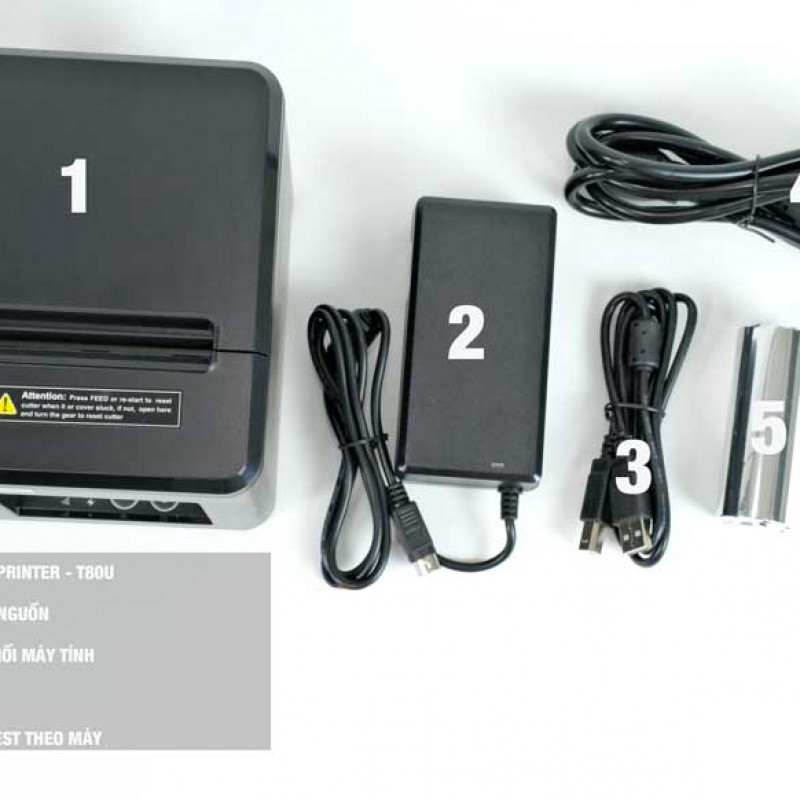Máy in hoá đơn Xprinter XP T80L [USB+LAN]