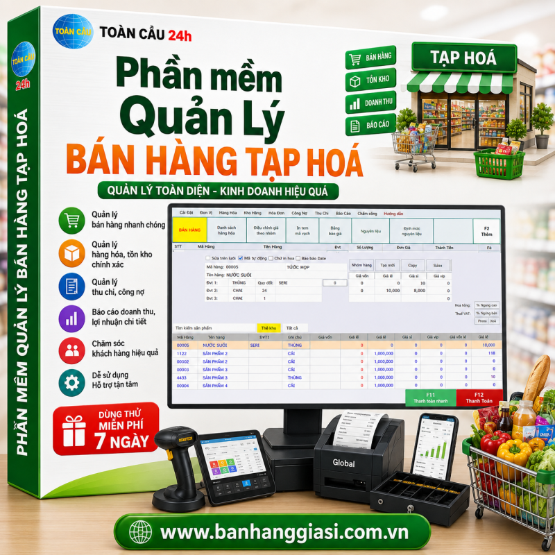 Phần Mềm Quản Lý Bán Hàng Tạp hoá