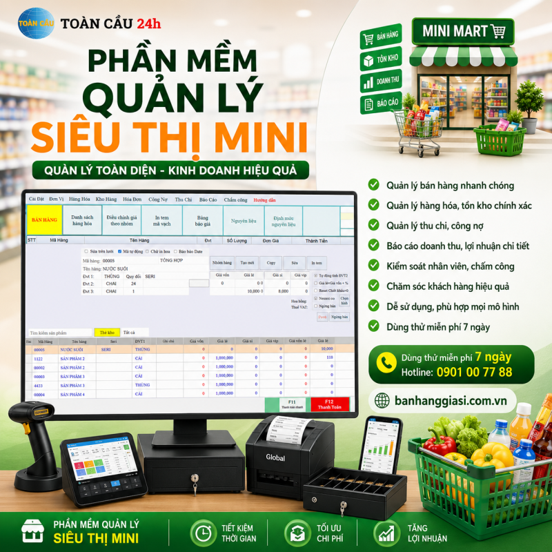 Phần Mềm Quản Lý Siêu Thị Mini