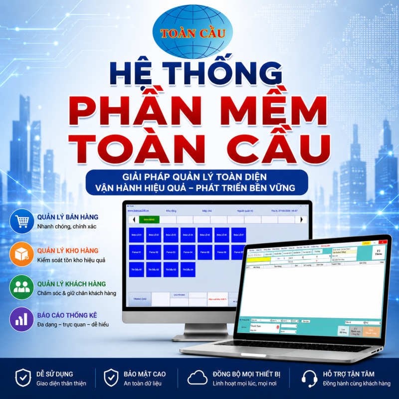 Hệ thống phần mềm Công ty Toàn Cầu