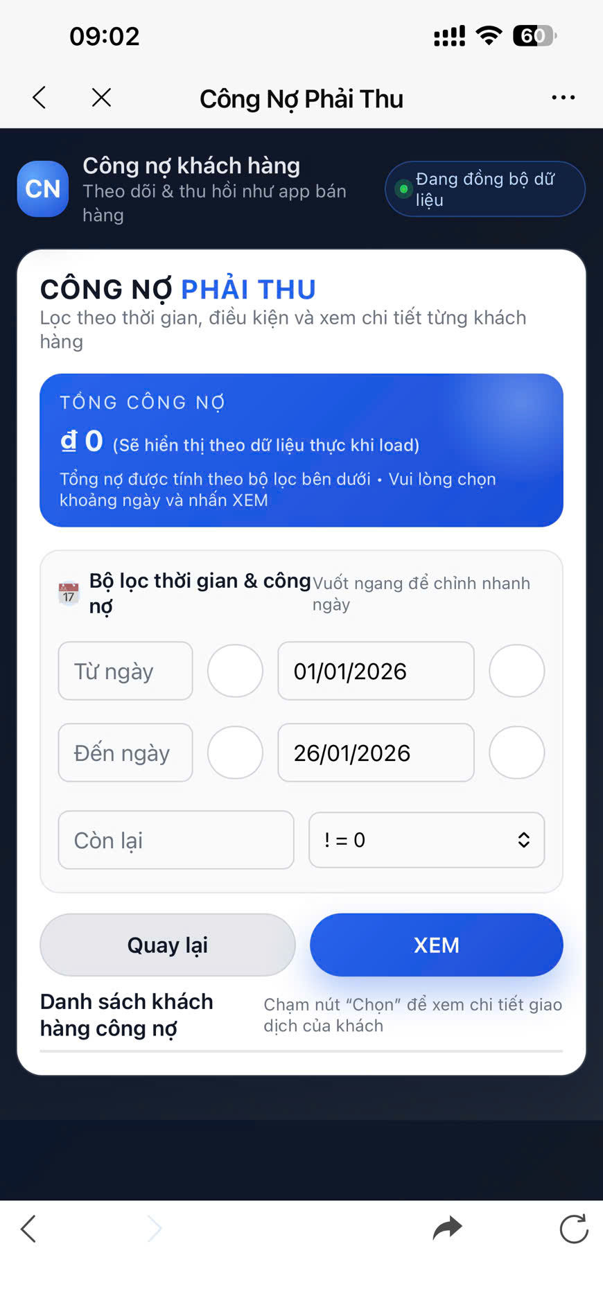 Quản lý công nợ khách hàng Quản lý công nợ khách hàng