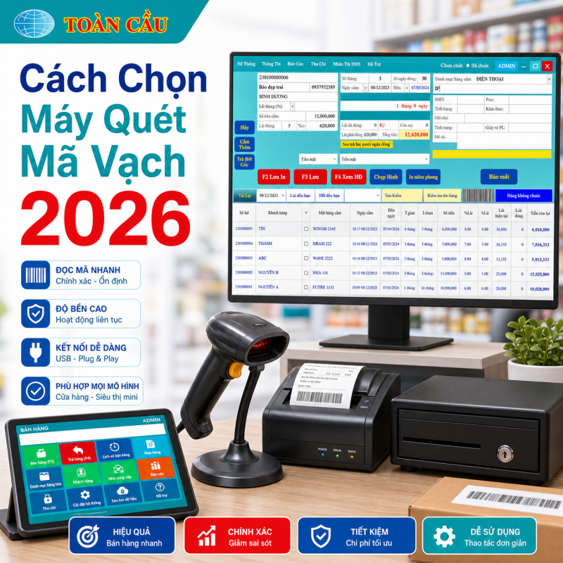 Cách Chọn Máy Quét Mã Vạch Cho Cửa Hàng Nhỏ Năm 2026