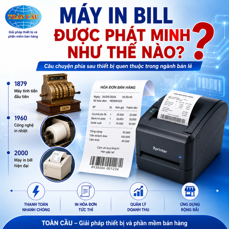 Máy in bill được phát minh như thế nào? Lịch sử ra đời của thiết bị quen thuộc trong ngành bán lẻ