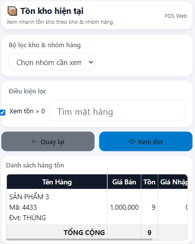 Quản lý tồn kho