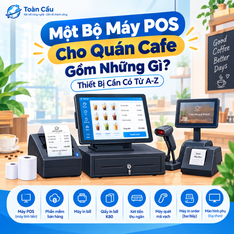 Một Bộ Máy POS Cho Quán Cafe Gồm Những Gì? Thiết Bị Cần Có
