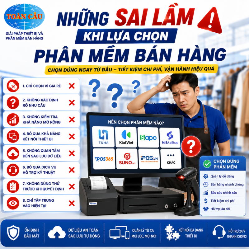 Những sai lầm khi lựa chọn phần mềm bán hàng và cách tránh