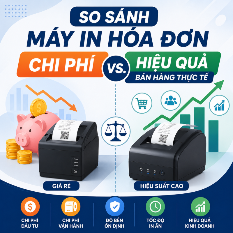 So Sánh Máy In Hóa Đơn: Chi Phí Vs. Hiệu Quả Bán Hàng Thực Tế