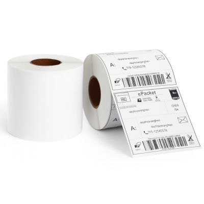 Decal giấy in mã vạch nhiệt A6 100x150mm 350 Tem/Cuộn