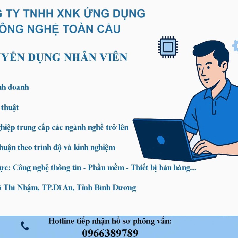 Tuyển dung nhân viên công ty Toàn Cầu
