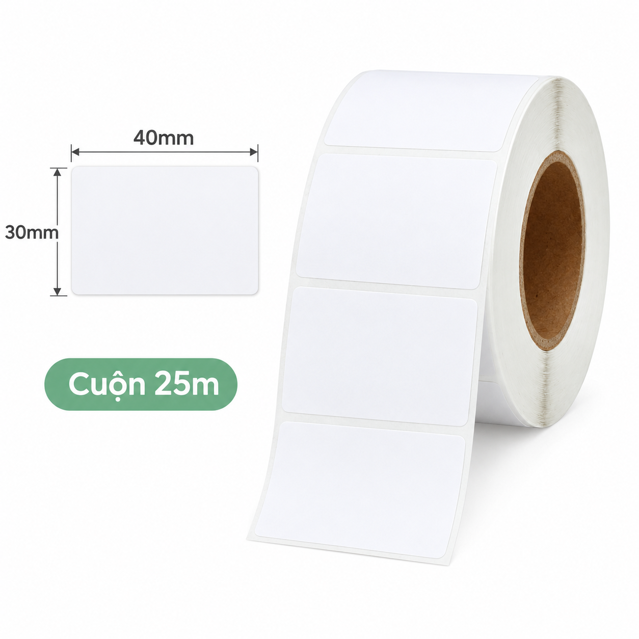 giấy in 40x30mm (loại 25m)